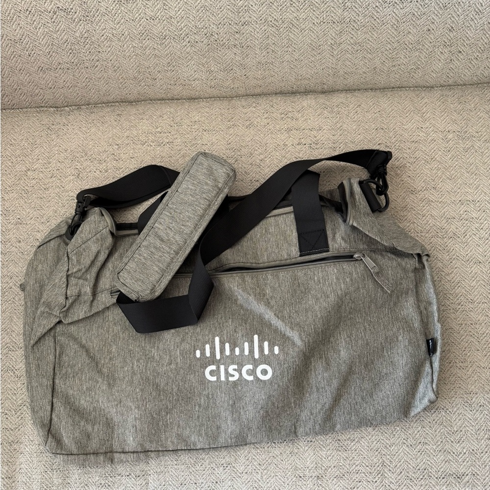 Cisco Gray Duffel Bag with Adjustable Strap NWT